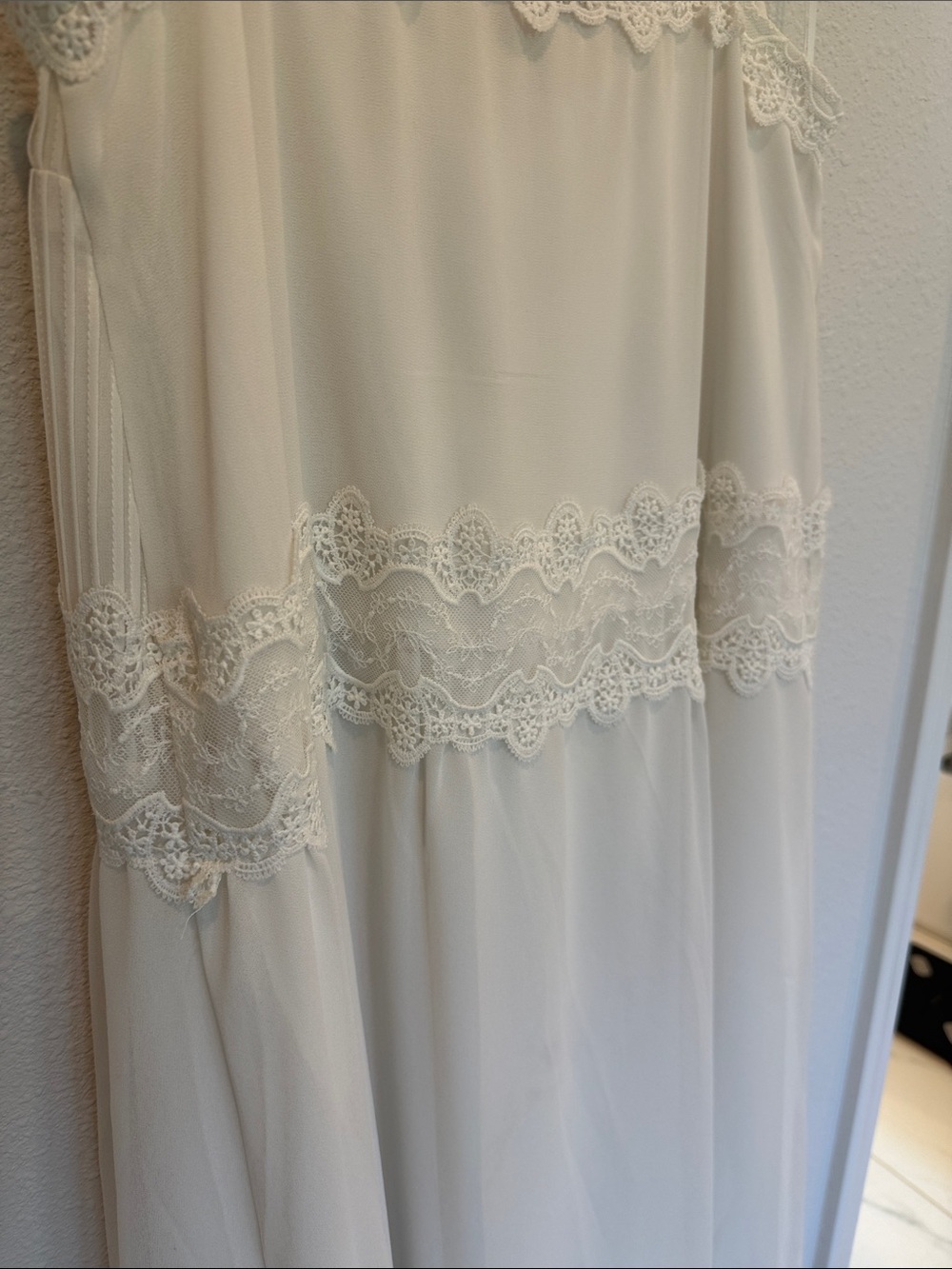 Caroline Constas Anna Ivory Lace-Trim Midi Slip Dress - Picture 13 of 14